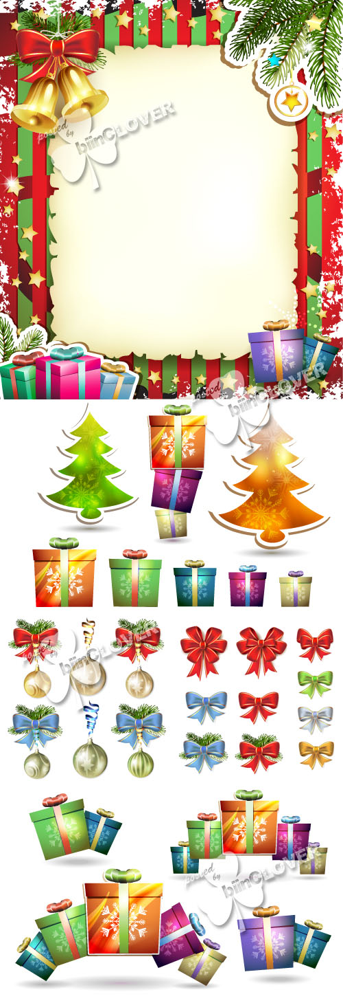 Christmas balls, bows and decorations 0322