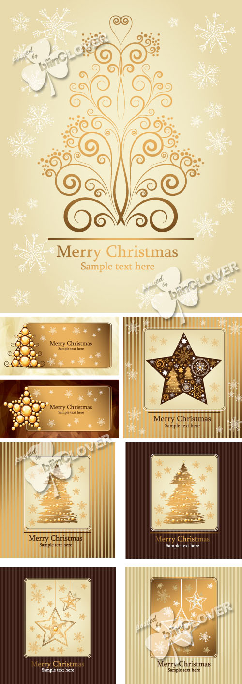 Gold Christmas cards 0322