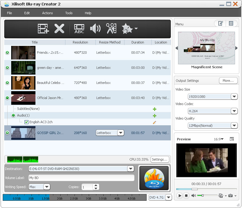 Xilisoft Blu-ray Creator 2 v2.0.4 Build 20121205 Multilanguage