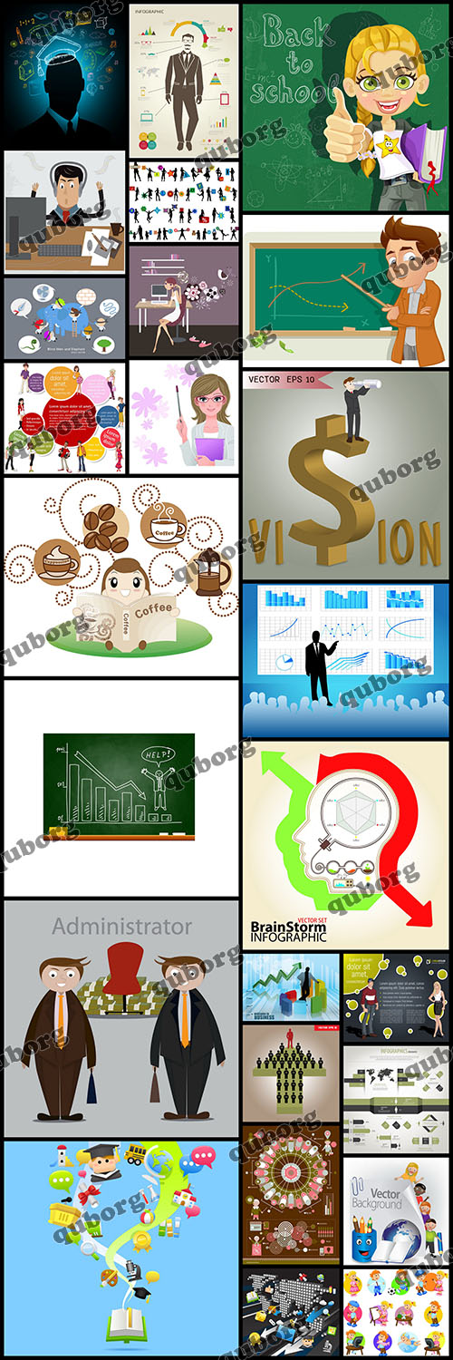 Stock Vector - Business People - 25 EPS