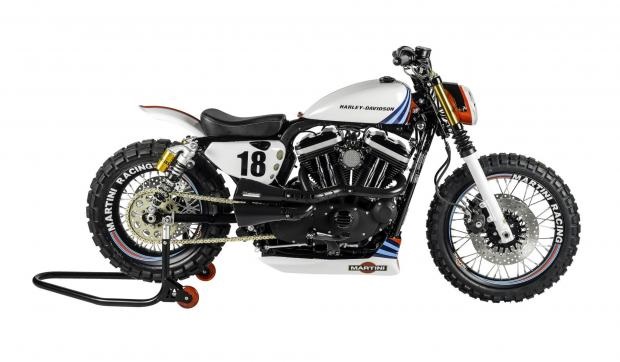 Кастом-байки Harley-Davidson Sportster XL883R Martini