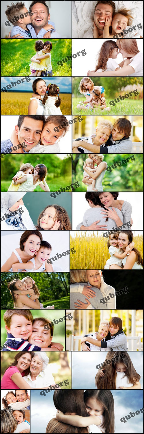 Stock Photos - Happy Family Laughing Faces