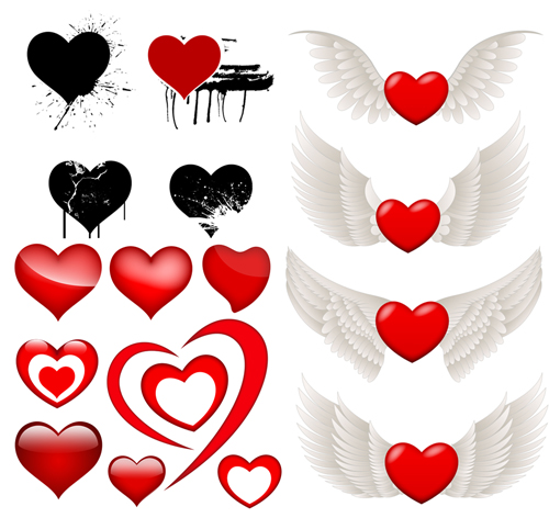 Love Hearts Vector Set