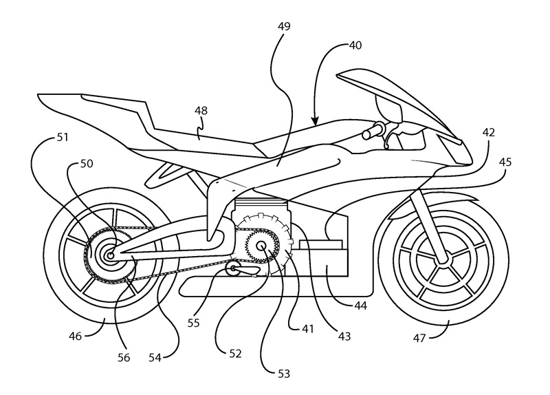 Erik Buell Racing запатентовали гибридный мотоцикл